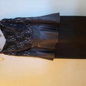 Torrid Black Midi Cocktail Dress with V-neck Bell Sleeves